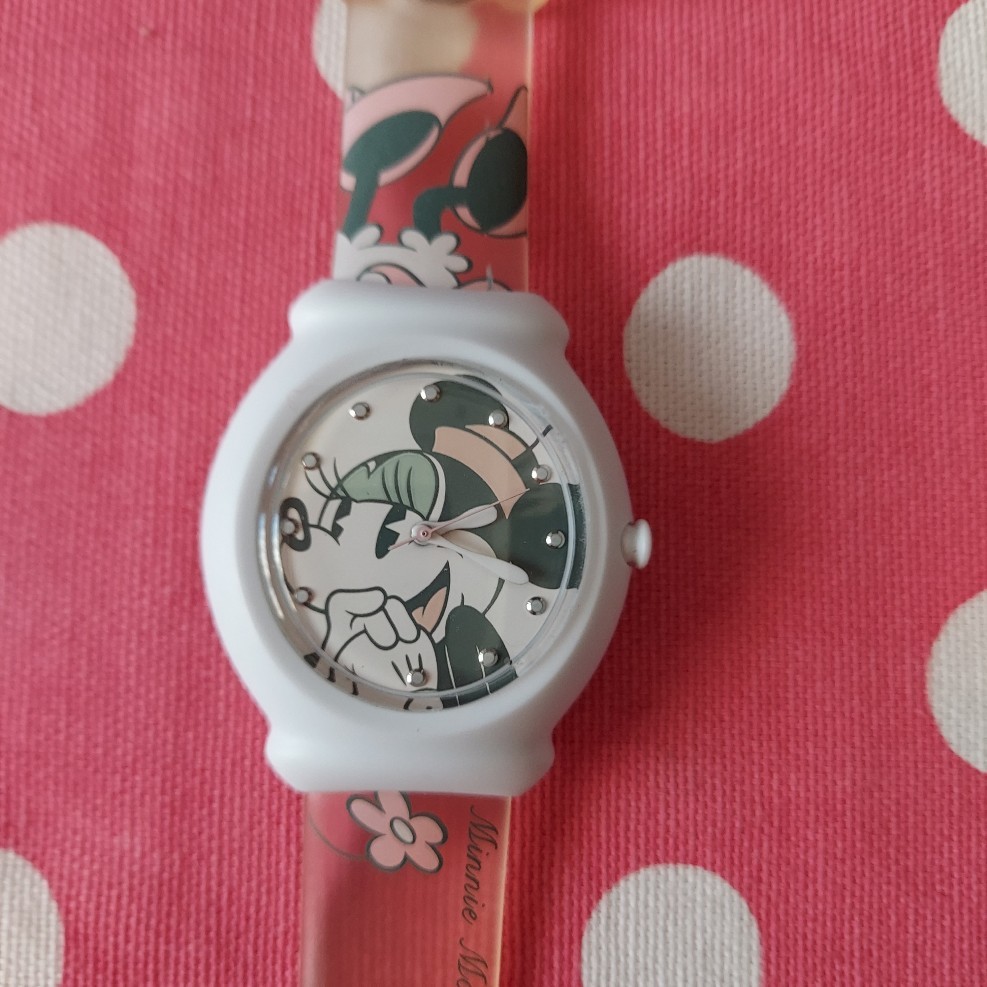  Disney Minnie Mouse Disney wristwatch SNAP minnie wristwatch size length approximately 23 pretty minnie new goods 