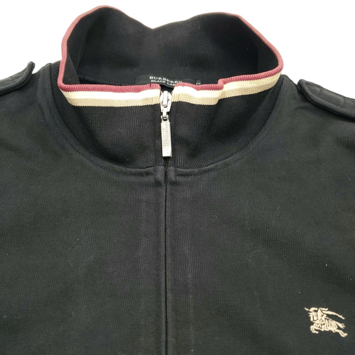 廃番ホース刺繍 BURBERRY BLACK LABEL M位2ジップアップ 廃番ホース刺繍 BURBERRY BLACK LABEL M位2ジップアップ