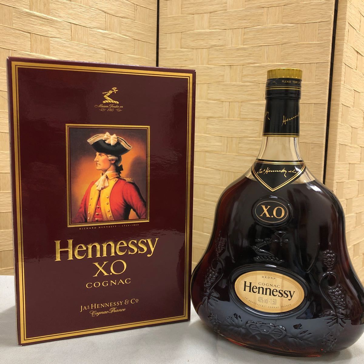 Hennessy ヘネシーXO クリアボトル 金キャップ コニャック 古酒 未開封