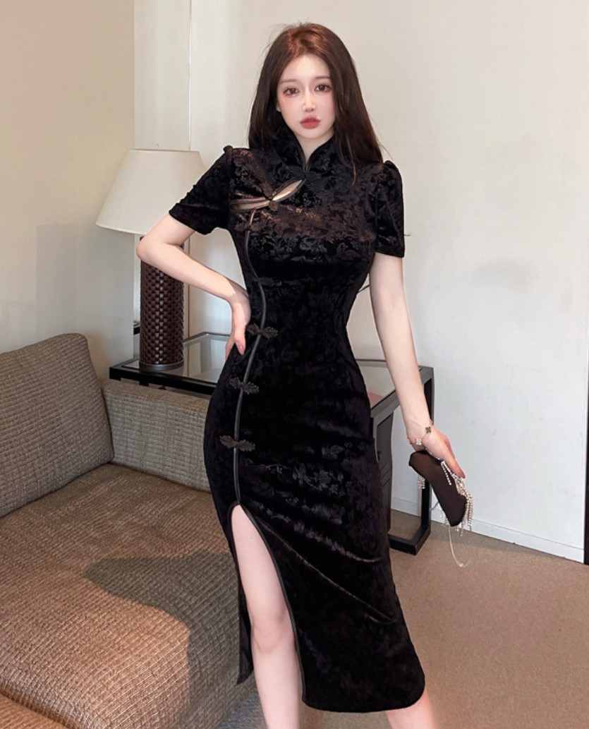  коричневый ina одежда платье в китайском стиле новый товар M размер sexy костюмированная игра костюмы 