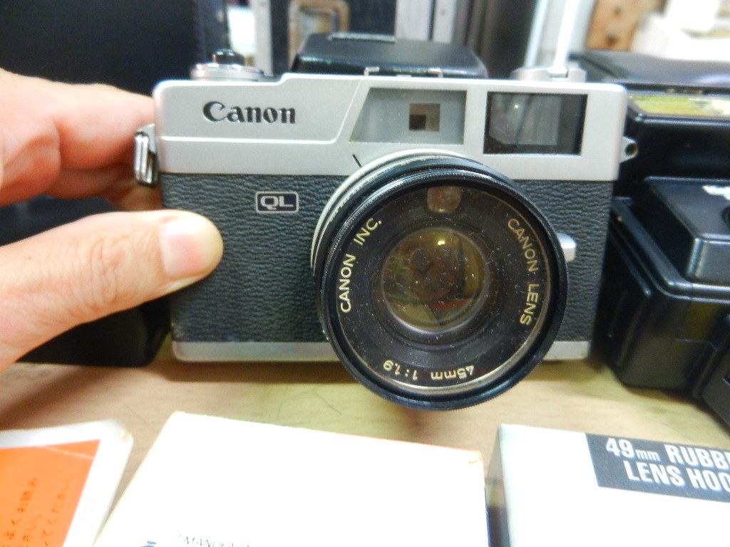 w231103-010B3 Canonet QL19 National autopana PE-2556 レンジファインダーカメラセット ケース、フィルター、取説付 動作未確認 コイデ_画像2