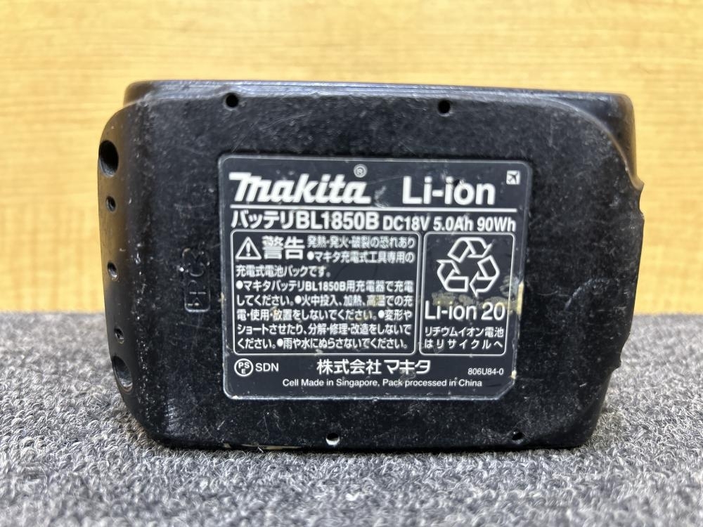 013♪おすすめ商品♪マキタ makita 18V5.0Ah純正リチウムイオンバッテリ BL1850B 充電回数157回 急速充電非対応_画像6