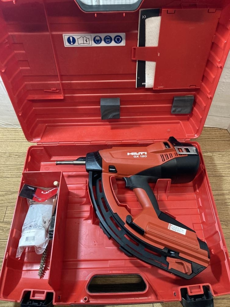 020♪ジャンク品♪HILTI　ヒルティ ガス式　鋲打機 GX120　*木材への打ち込み確認_画像1