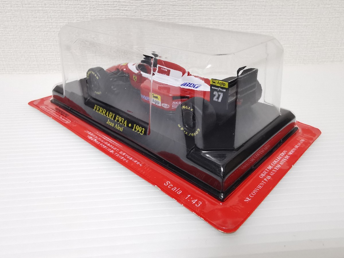送料220円〜★未開封★ アシェット 公式フェラーリF1コレクション Ferrari F93A 1993 Jean Alesi 1/43スケール ミニカー FERRARI_画像3