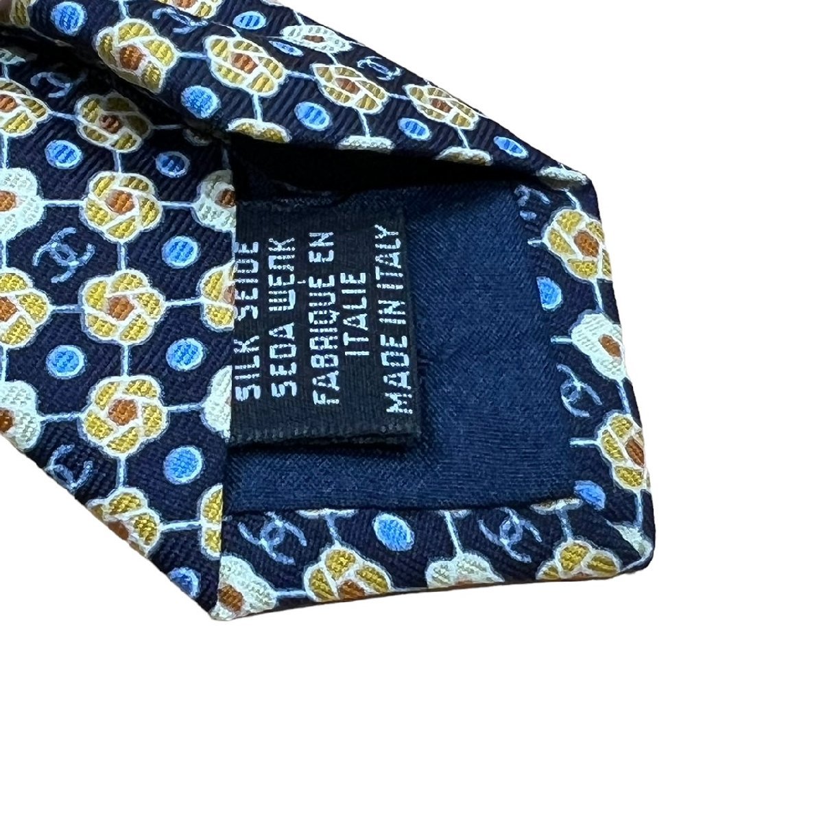 CHANEL シャネル メンズ 紳士用 ネクタイ 2本 セット 総柄 ココマーク シルク100％_画像8