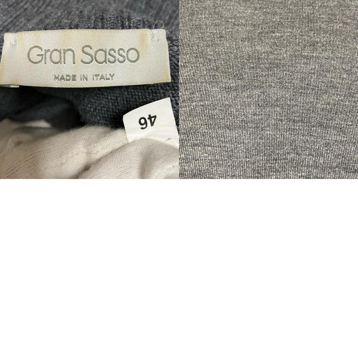 Settefili Cashmere セッテフィーリカシミア Gran Sasso グランサッソ タートルネック ニット 2点セット ウール グレー系 メンズ サイズ46_画像10