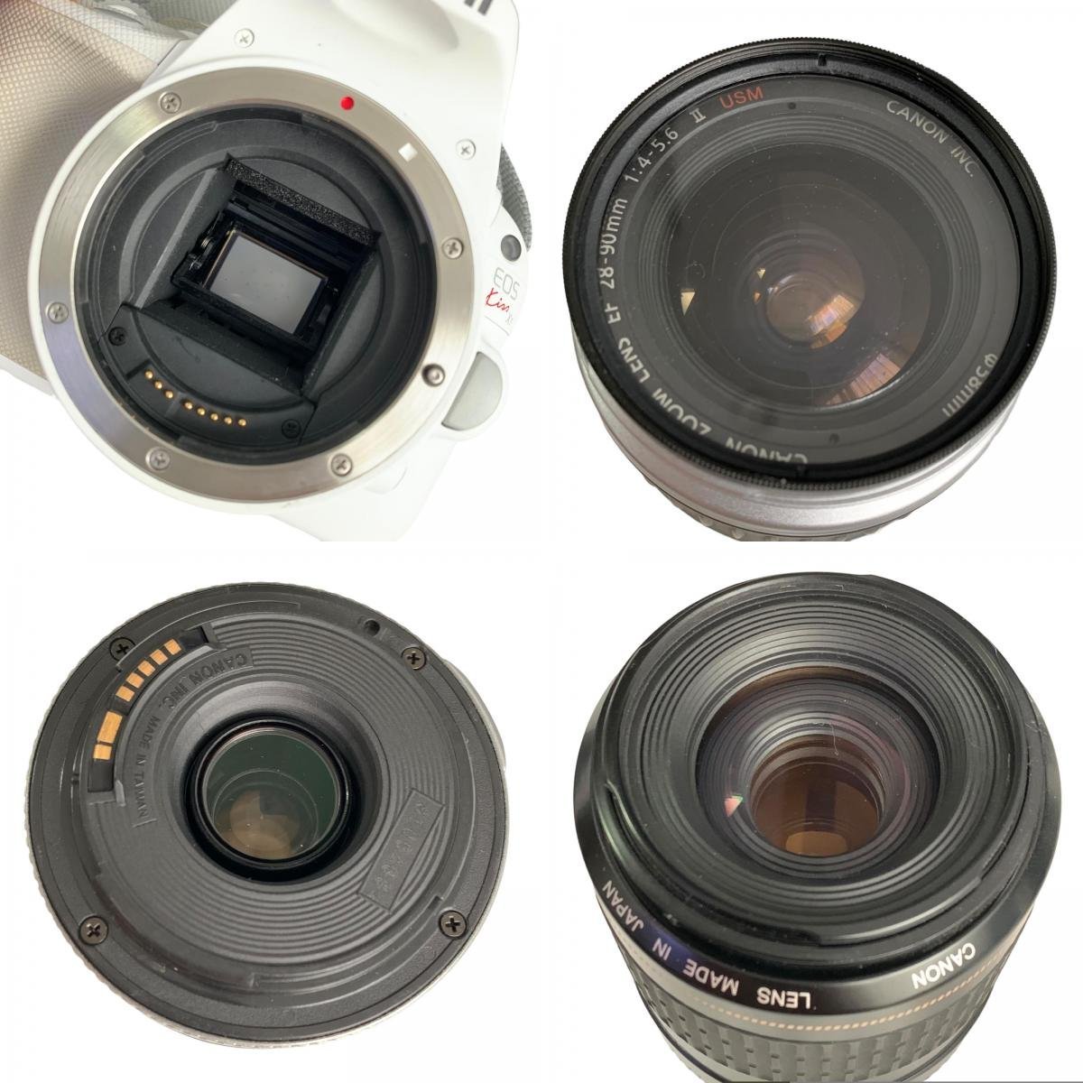 CANON キヤノン EOS Kiss X7 デジタル一眼レフカメラ DS126441 レンズセット ホワイト系 起動確認済_画像9