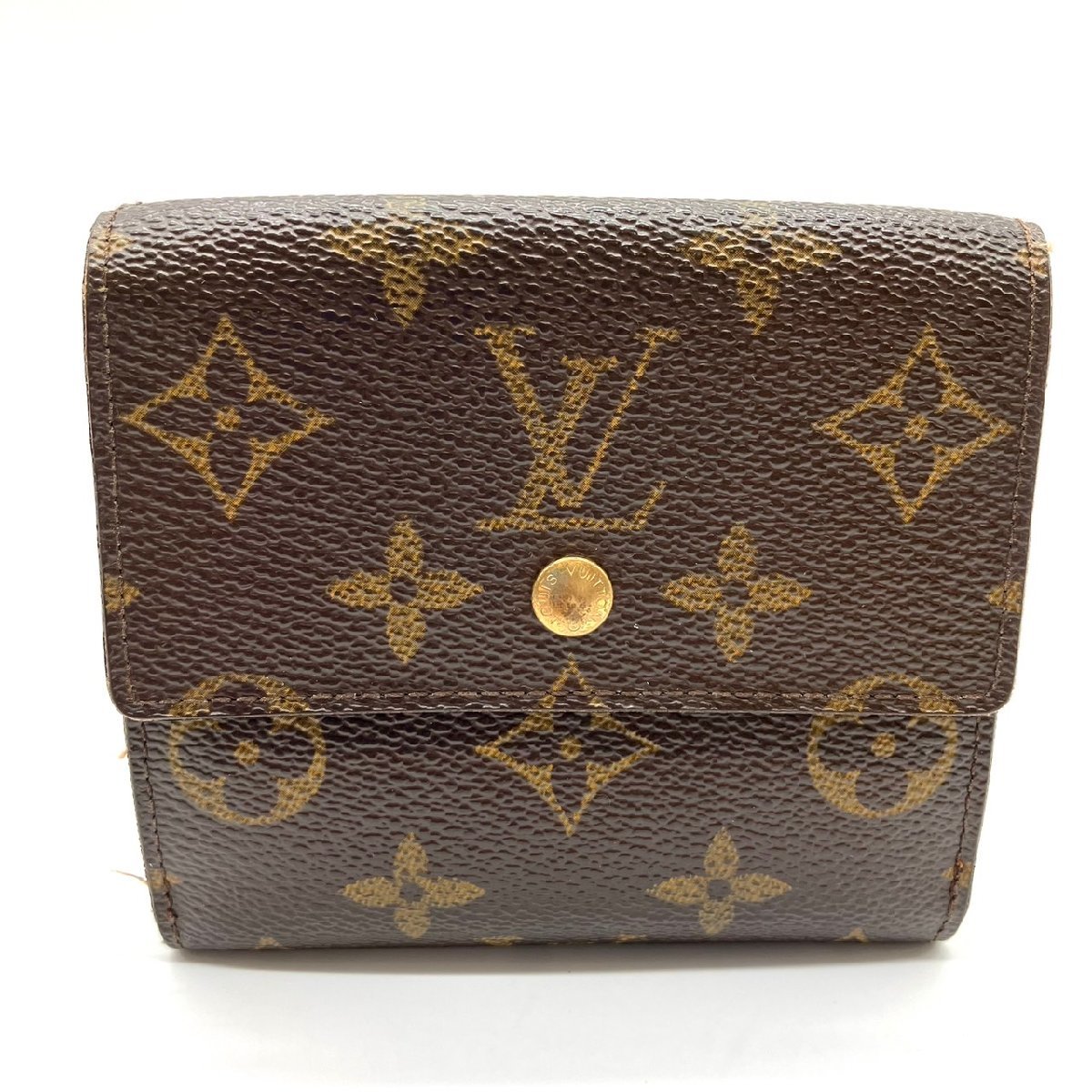 LOUIS VUITTON ルイヴィトン モノグラム Wホック ポルトモネ ビエ カルトクレディ マロン M61652_画像1