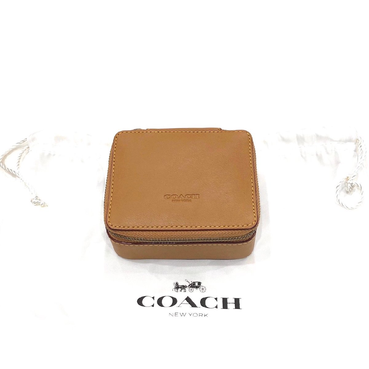 美品 COACH コーチ 小物入れ ジュエリーケース ブラウン 23540 ポーチ_画像2