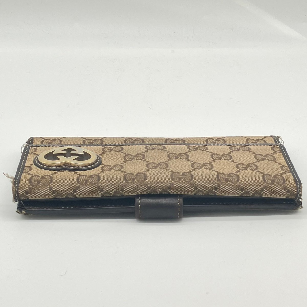 GUCCI グッチ 251861 ラブリーハート GG柄 GGキャンバス×レザー 二つ折り 長財布_画像3