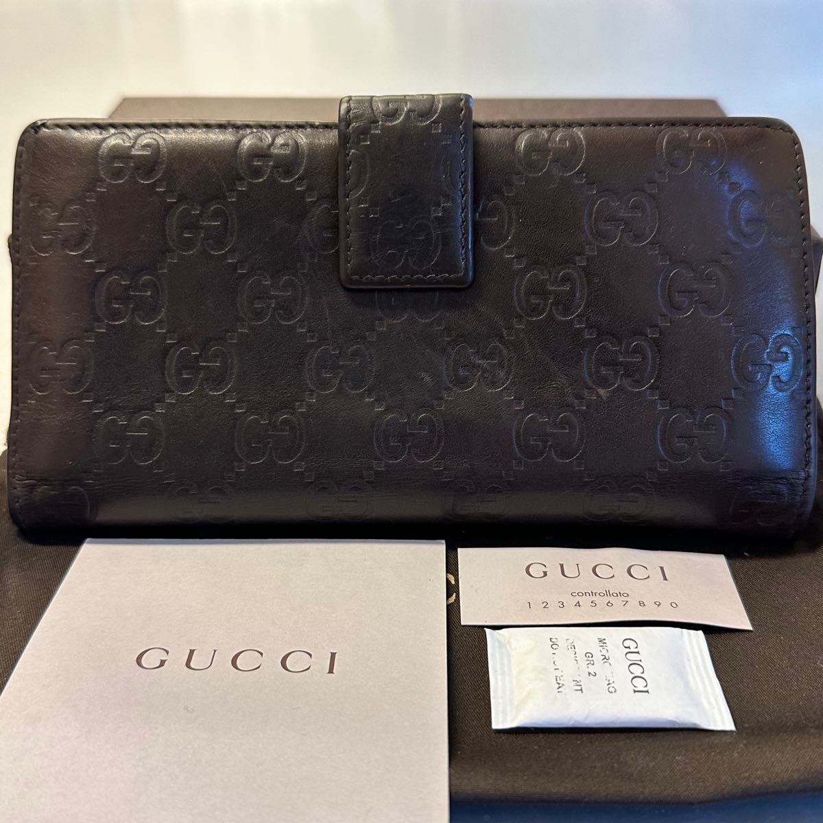 未使用に近い グッチ GUCCI 財布 長財布 シマレザー|Yahoo!フリマ(旧