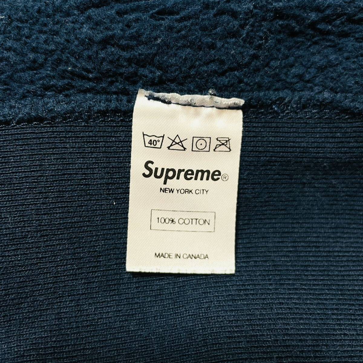 Supreme Box Logo Pullover Hooded Sweatshirt Navy Red S 12aw 2012年 紺 赤 ネイビー レッド ボックスロゴ フード スウェットシャツ_画像6