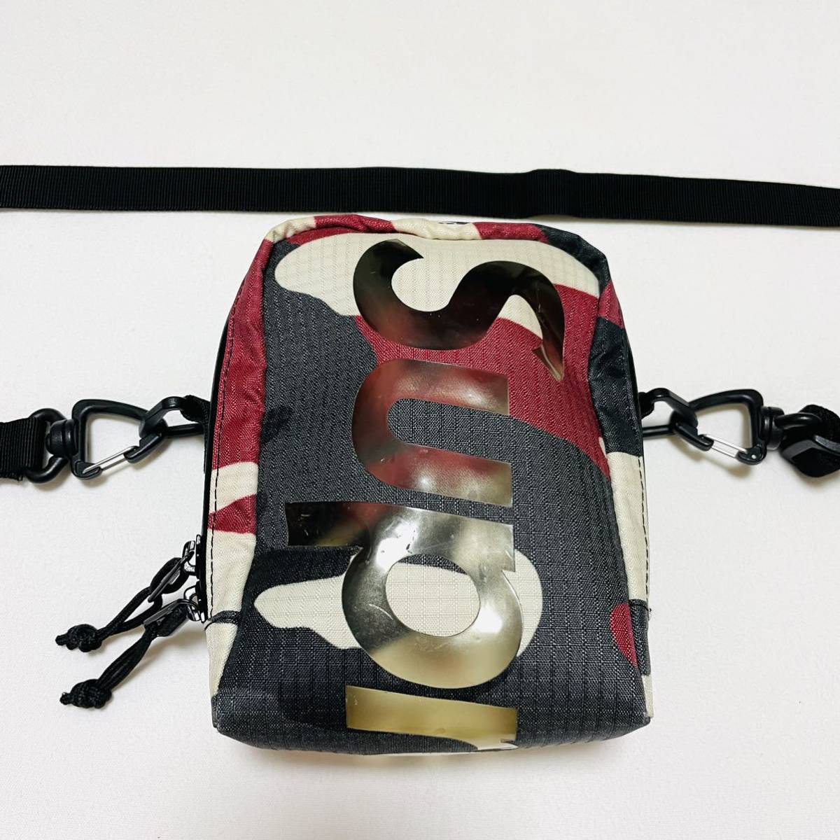 Supreme Neck Pouch Red Camo 1.5L 21ss 2021年 レッドカモ ネックポーチ ショルダーバッグ ポーチ CORDURA コーデュラ ボックスロゴの画像1