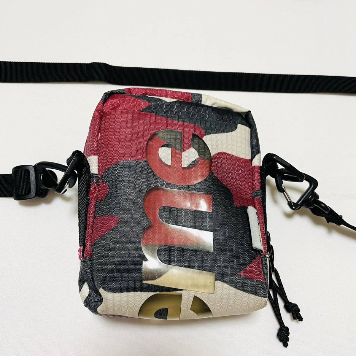 Supreme Neck Pouch Red Camo 1.5L 21ss 2021年 レッドカモ ネックポーチ ショルダーバッグ ポーチ CORDURA コーデュラ ボックスロゴの画像2