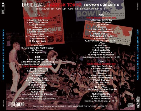 DAVID BOWIE / ZIGGY IN TOKYO 1973（４CD）& ZIGGY IN JAPAN 1973（４CD） 【限定入荷 輸入盤4CD+4CD セット】_画像6
