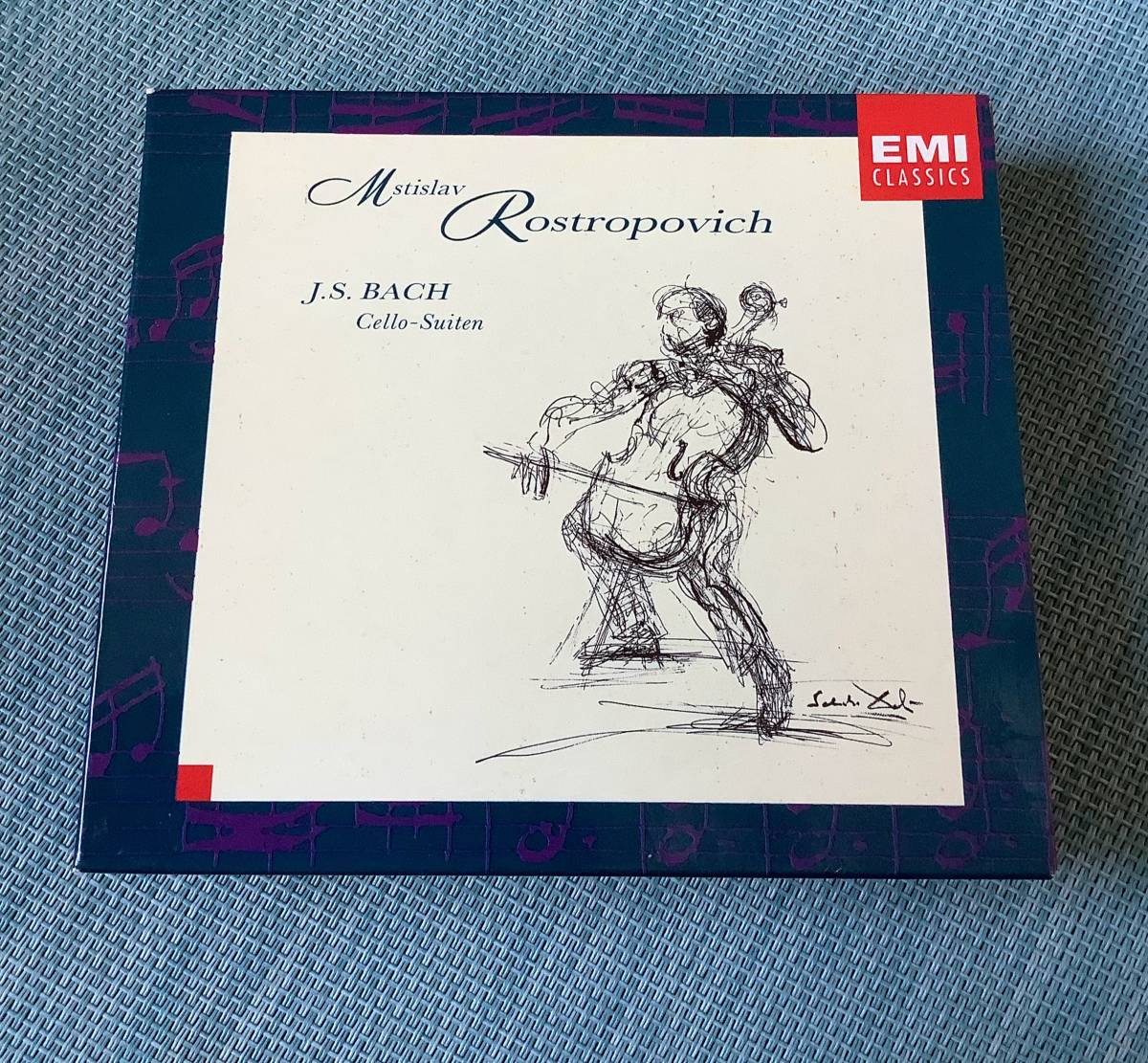 ロストロポービチによるバッハ「無伴奏チェロ組曲」全曲CD2枚_画像1
