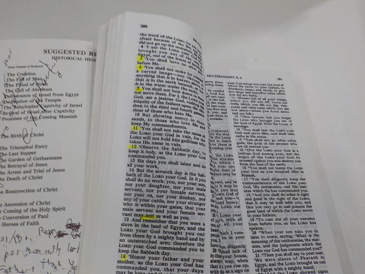 4K0712◆Holy Bible Placed by The Gideons 書込み有▼_画像2