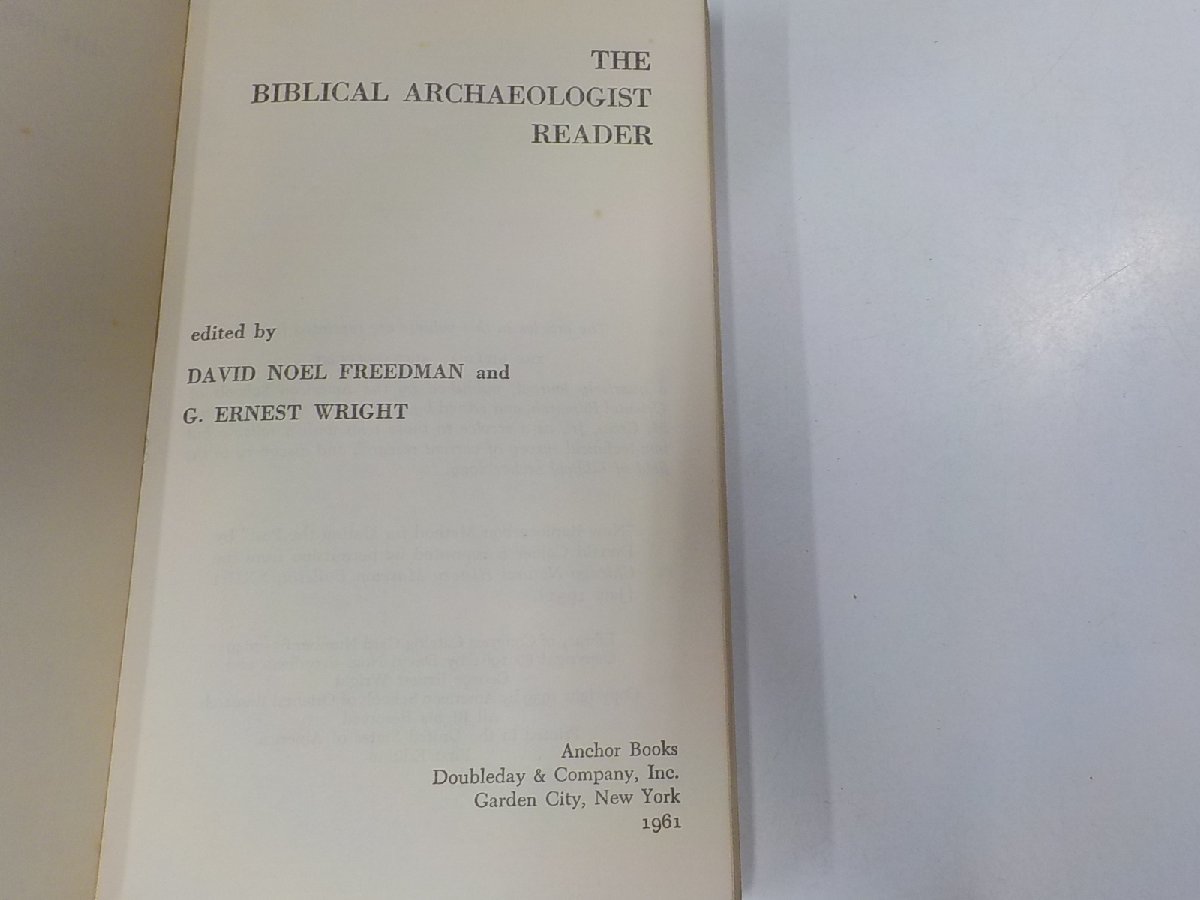 1E0249◆The Biblical Archaeologist Reader G. Ernest Wright (ク）の画像3