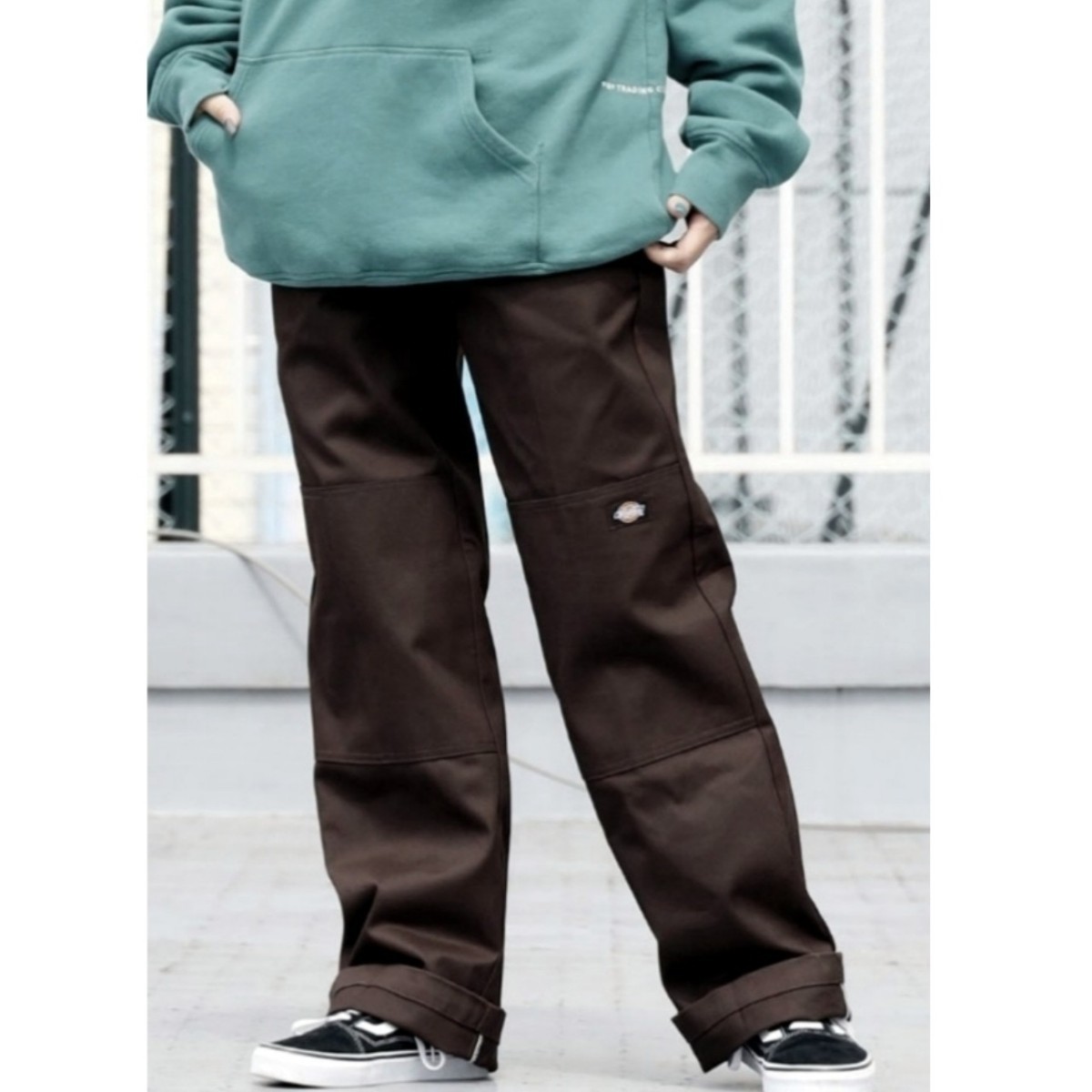 新品未使用 ディッキーズ USモデル ダブルニー ワークパンツ ダークブラウン ルーズフィット チノパン Dickies 85283 DB W30×L30_画像4