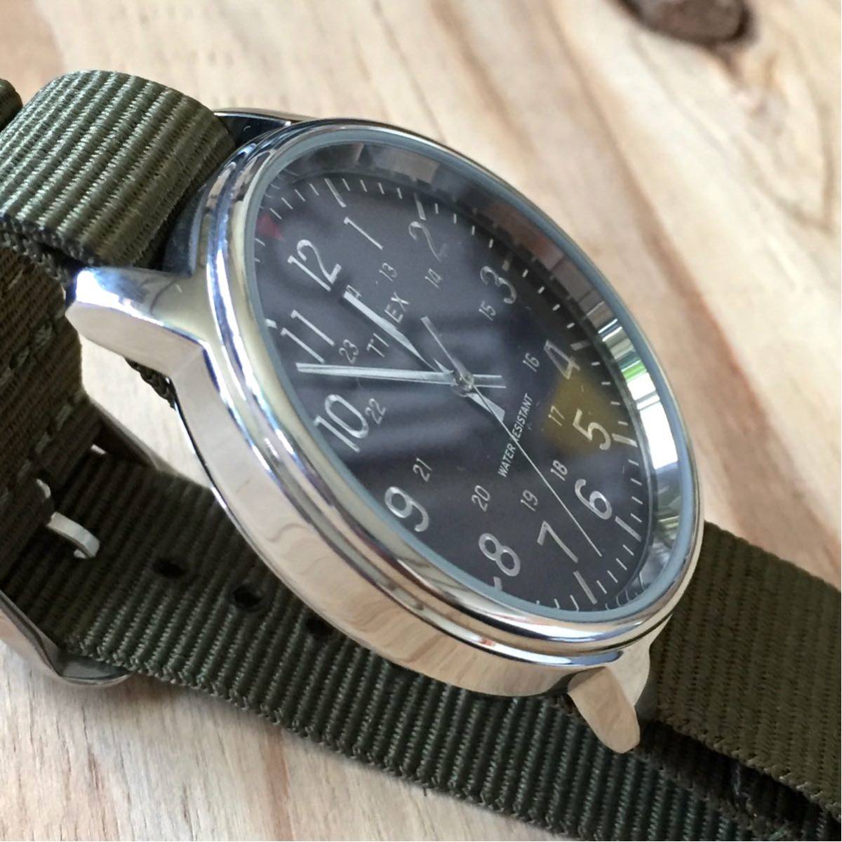 美品 BEAMS TIMEX Military Watch ビームス タイメックス ミリタリーウォッチ アナログウォッチ 腕時計 電池式クオーツ NATOナイロンベルト_画像6