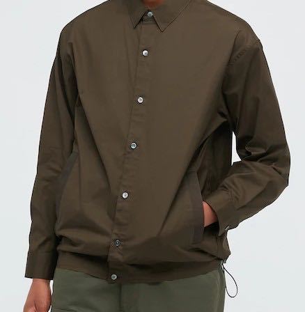 美品 JIL SANDER UNIQLO Over size Shirt Blouson ジルサンダー ユニクロ別注 オーバーサイズ シャツブルゾン コラボレーション KURABO社の画像10