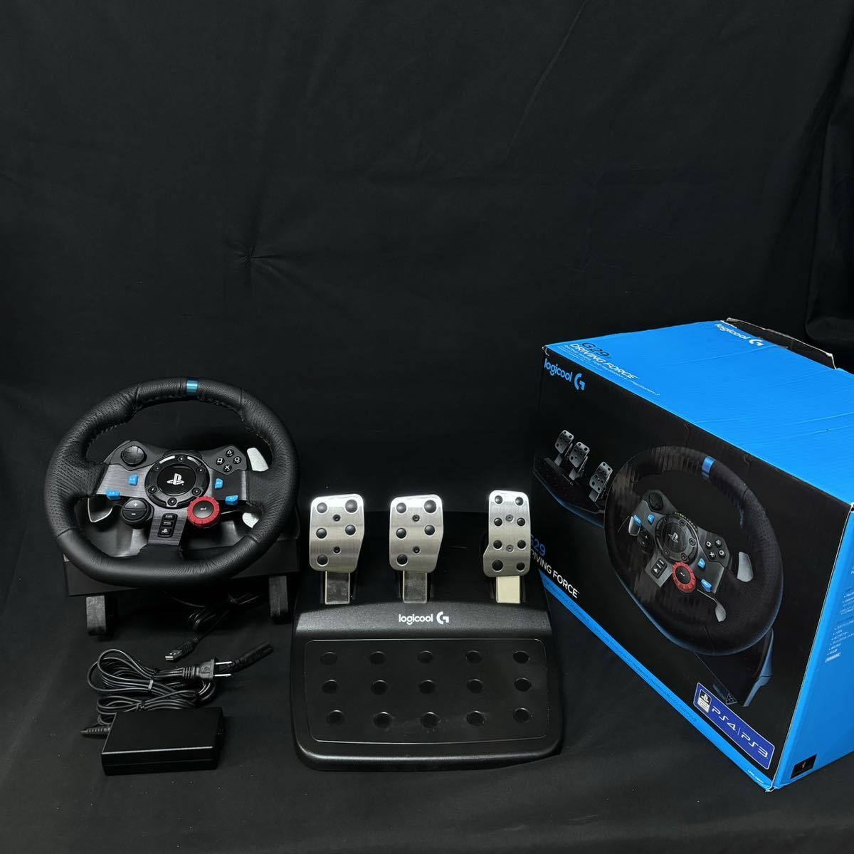 Logicool G29 DRIVING FORCE PlayStation4 PlayStation3 ハンドルコントローラー コントローラー 1円スタート 【 現状品 】_画像1