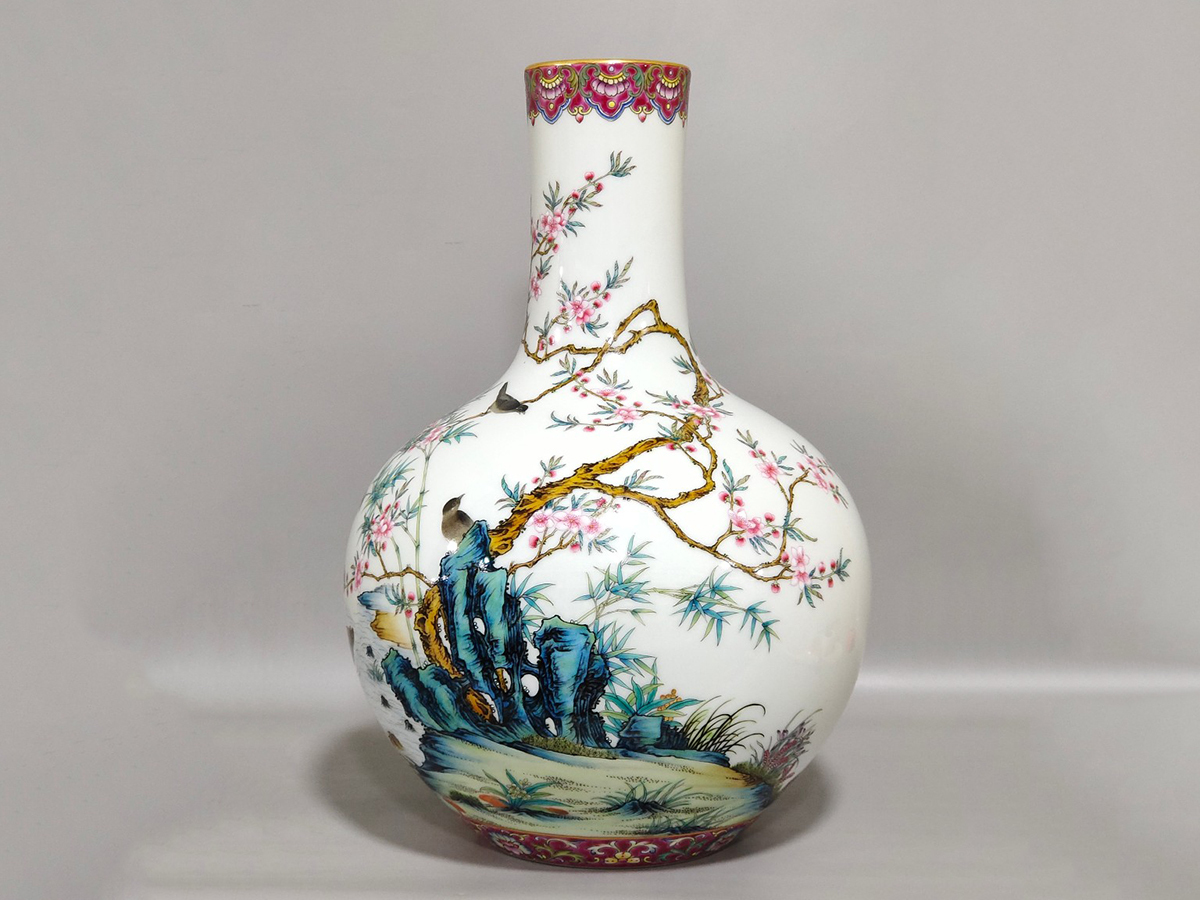 当季大流行 大清乾隆年製銘 欧州帰品 【多寶屋】YY673□迫力珍品!中国