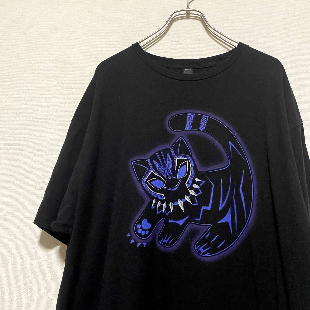 アメリカ古着 Black Panther ブラックパンサー 半袖 Tシャツ XXLサイズ ビッグサイズ コットン 【Q48】の画像3