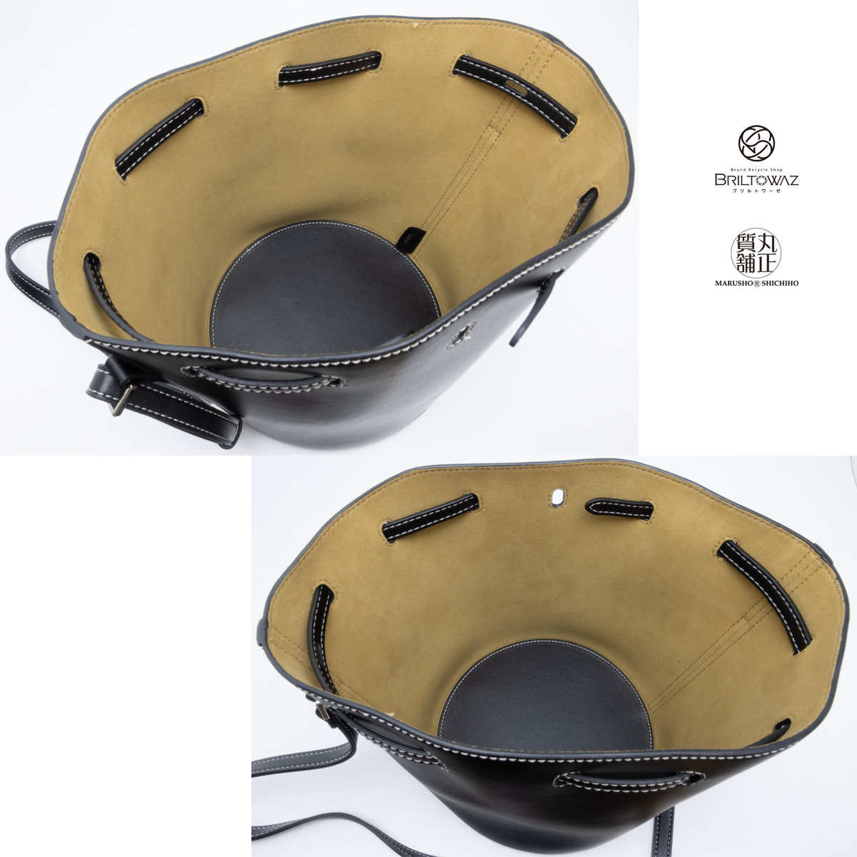 VASICvajikCLUB MINI Club Mini bucket shoulder bag black stitch leather present diagonal .. draw -stroke ring (M212014)