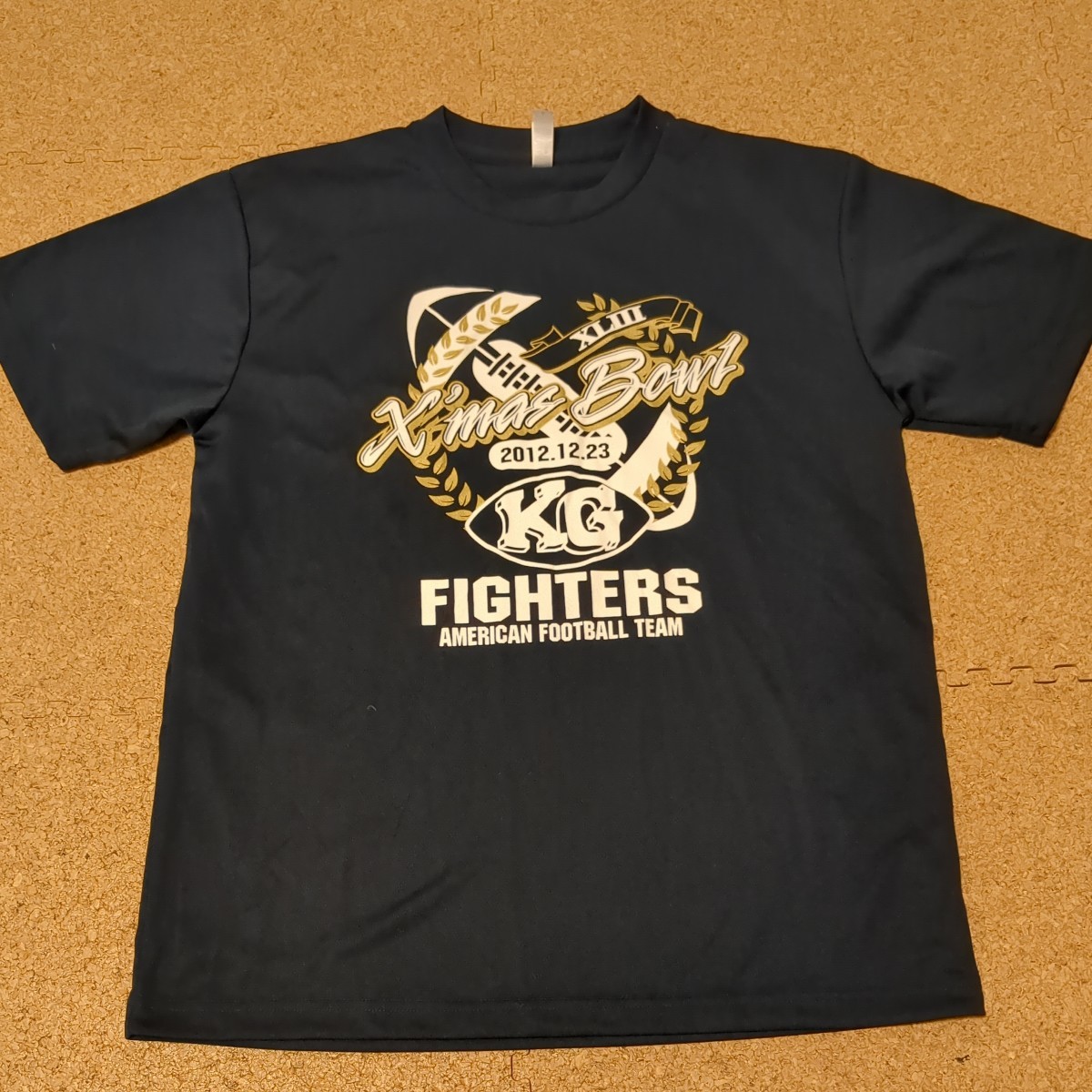 【非売品】 関西学院高等部アメフト部FIGHTERS　第43回クリスマスボウル記念選手支給Tシャツ L