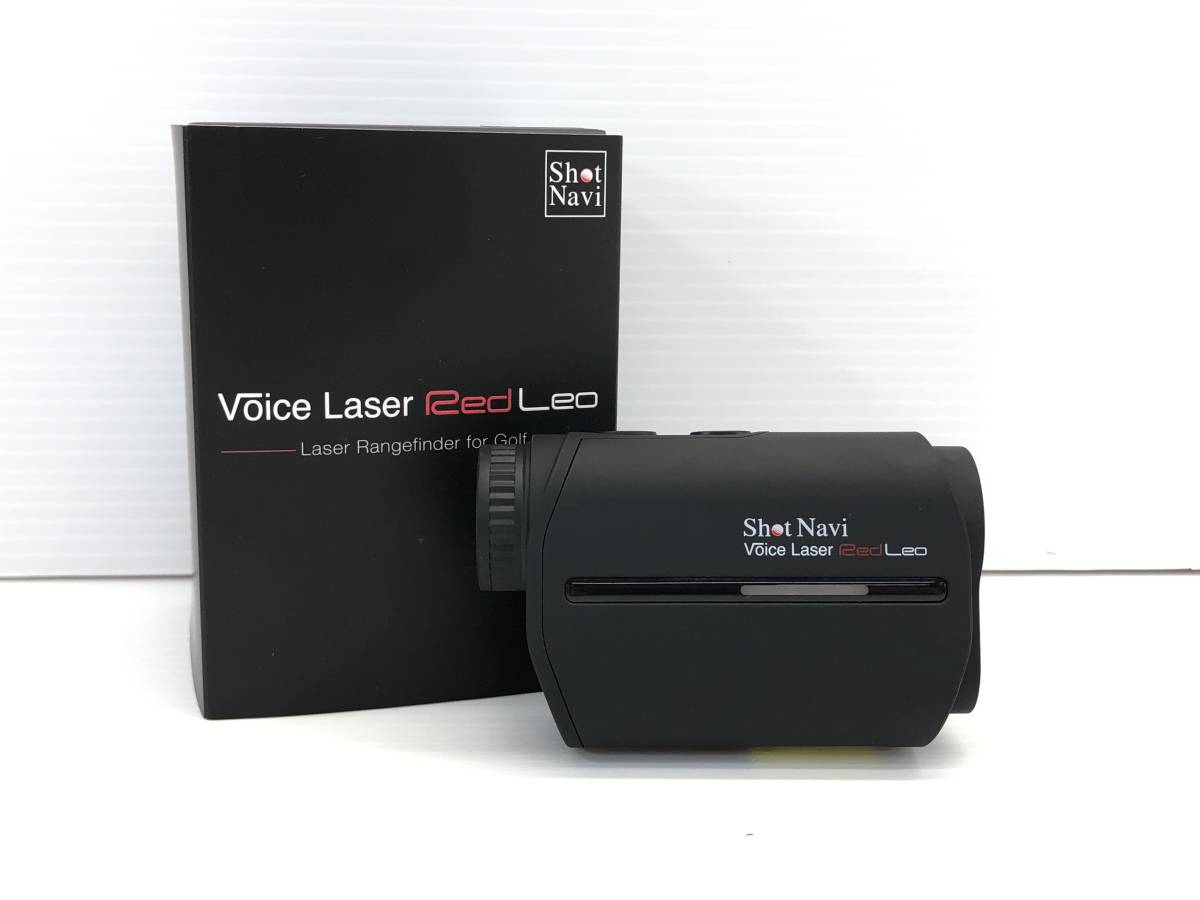□Shot Navi ゴルフ レーザー距離測定器 Voice Laser Red Leo BK 視認性 赤色OLED採用 高速0.3秒計測 高低差 充電式 日本製□_画像1