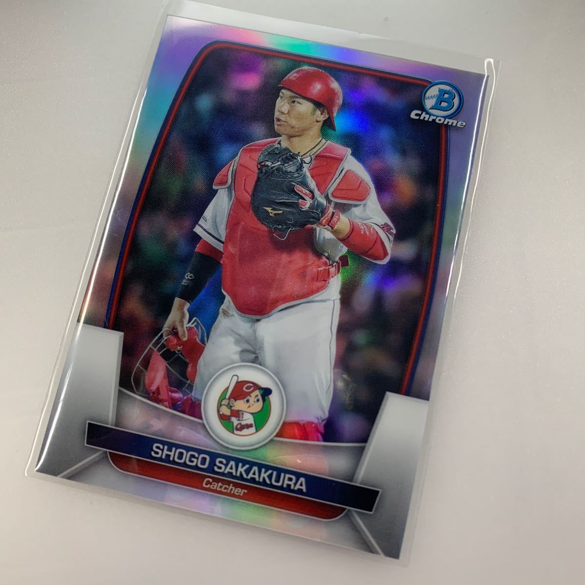 TOPPS 2023 BOWMAN NPB 坂倉 将吾 Chrome Refractor パラレル ベース レギュラー カード 広島東洋カープ 坂倉将吾_画像1