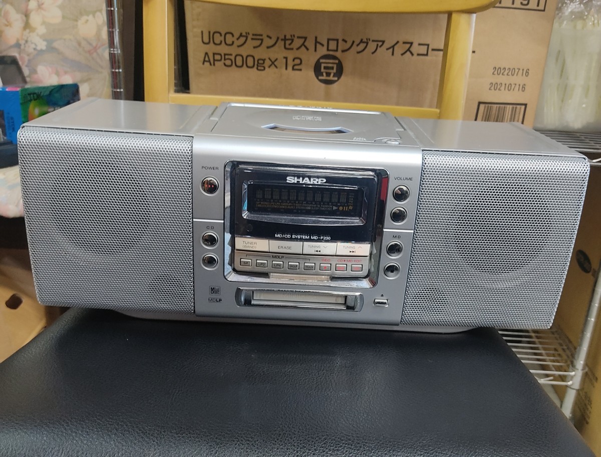 ★SHARP★MD-F230-S★MD/CD★ラジカセ★美品★_画像1