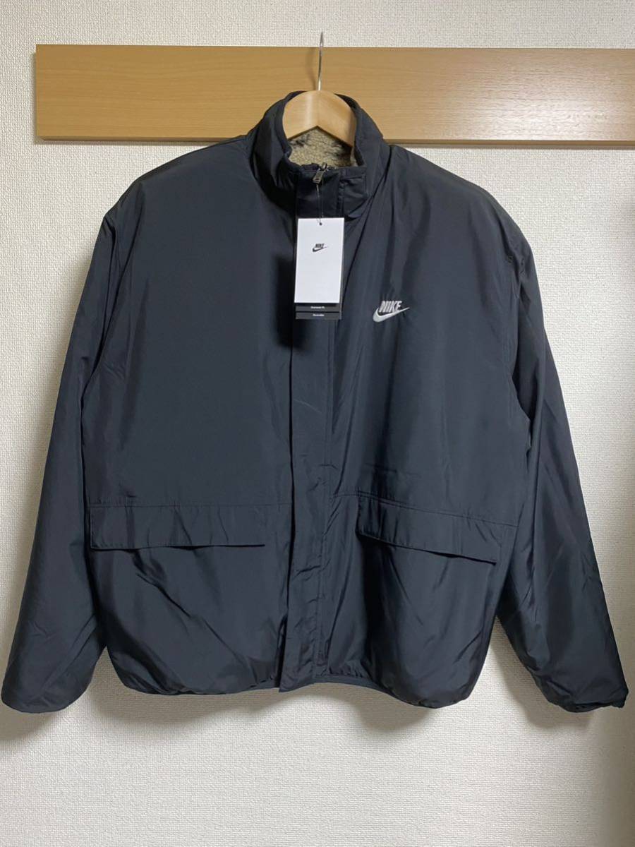 ☆新品 国内正規品 NIKE AS M NK CLUB+ WINTER TOP REV DQ4885-010 Lサイズ BLACK SAIL ナイキ リバーシブル ボアジャケット _画像4