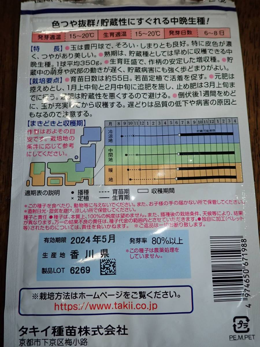 タマネギ苗　玉ねぎ苗・タキイネオアース貯蔵向き・500本_画像2