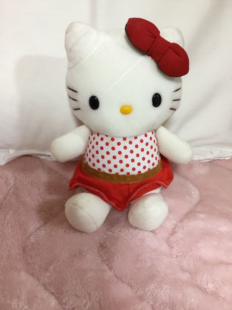 ハローキティ ぬいぐるみ 非売品 ドット柄衣裳 HELLO KITTY_画像2