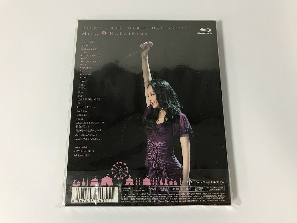 SG248 中島美嘉 / Concert Tour 2015 THE BEST -DEARS＆TEARS- 初回限定版 【Blu-ray】 1031_画像2