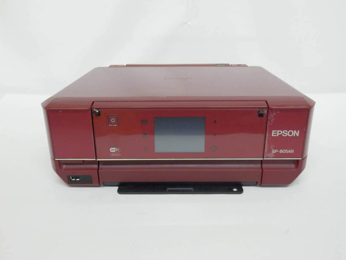 099C911K◆【ジャンク】EPSON EP-805AR カラリオ インクジェットプリンター 2013年 レッド 2013年製 エプソン ※動作未確認 _画像1