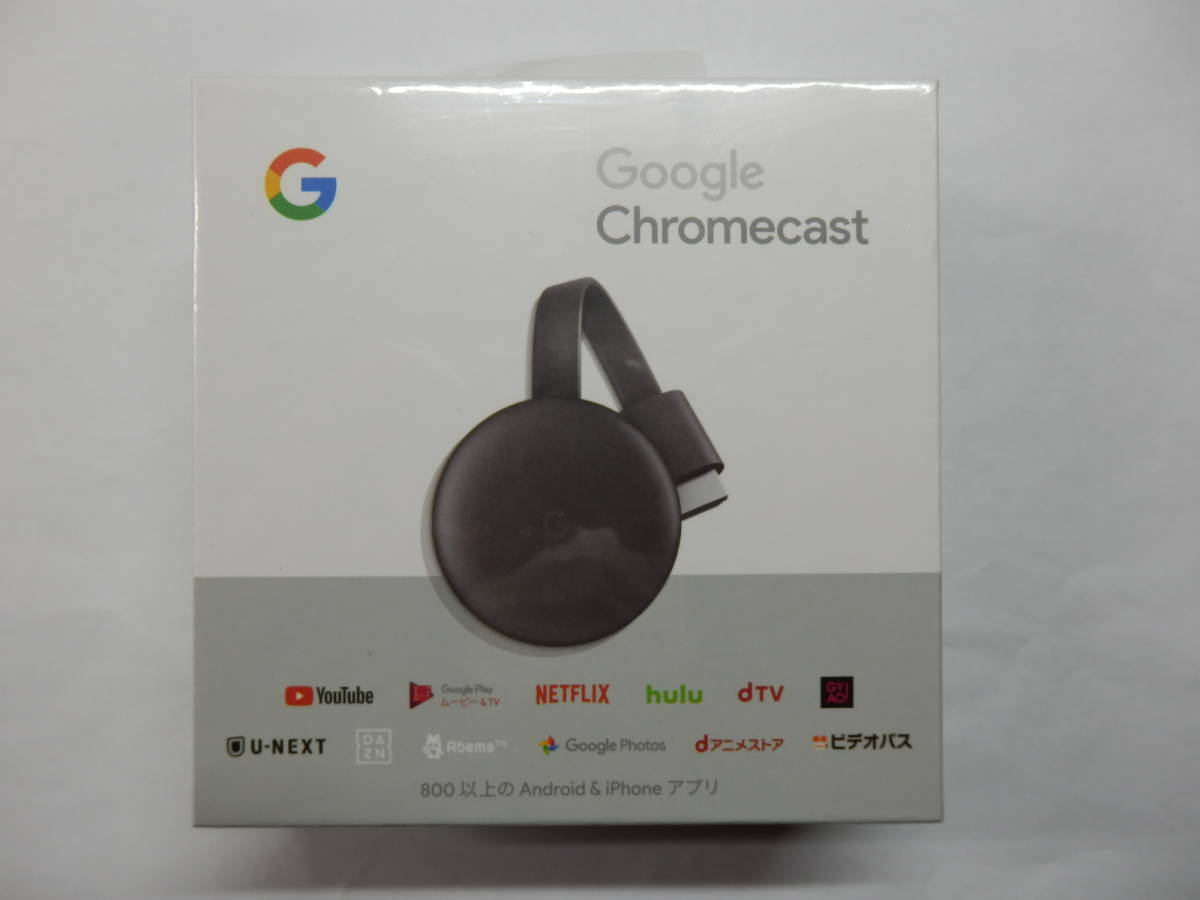 100L348K♪ ★未開封★ Google Chromecast GA00439-JP チャコール グーグル クロームキャスト_画像1