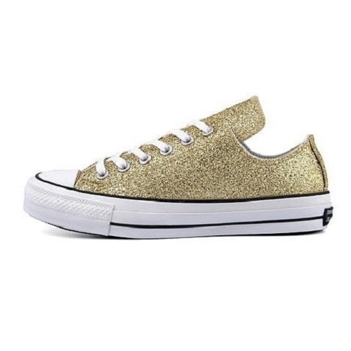 コンバース オールスター 100 グリッター オックス 23.5cm US4.5 定価9350円 ゴールド CONVERSE ALL STAR 100 GLITTER OX_画像2