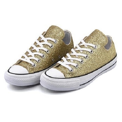 コンバース オールスター 100 グリッター オックス 23.5cm US4.5 定価9350円 ゴールド CONVERSE ALL STAR 100 GLITTER OX_画像1