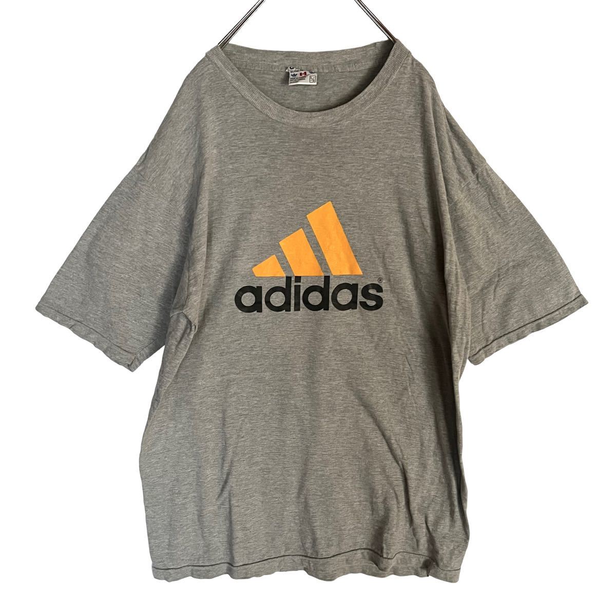 adidas アディダス　半袖Tシャツ　プリントTシャツ　グレー　メンズ　Lサイズ　【AY1484】_画像2