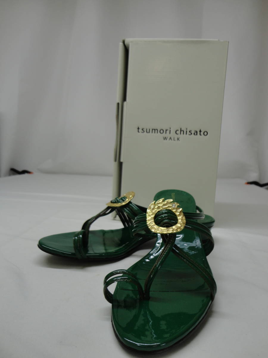 0289【本州のみ送料無料】tumori chisato walk ツモリチサト　ウォーク　サンダル　グリーン_画像9