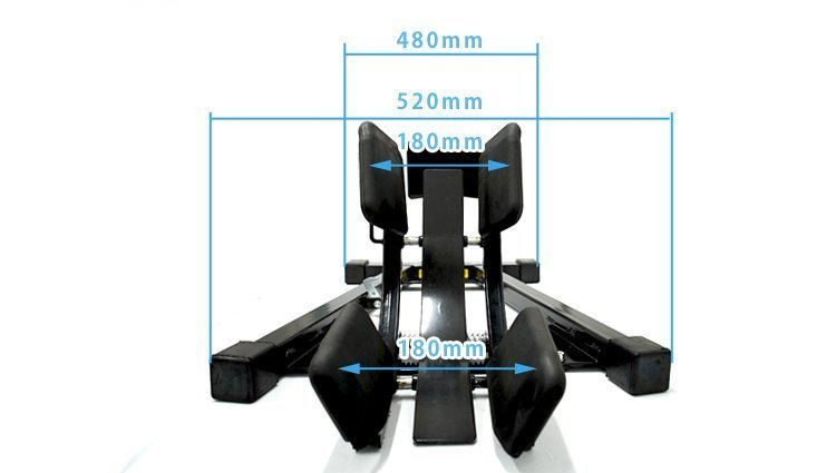 箱ボロ訳あり　特許出願中 フロント ホイールクランプ パッドプラス バイクスタンド (ブラック) 細いタイヤ～太いタイヤ 対応 TD7021A_画像8