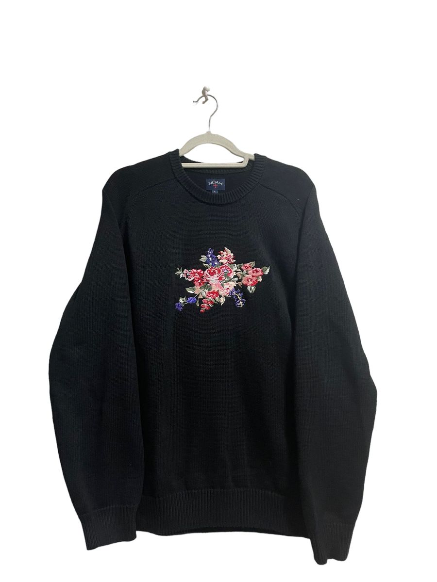 NOAH NYC floral Cotton sweater 22ss フローラルコットンセーター　花刺繍