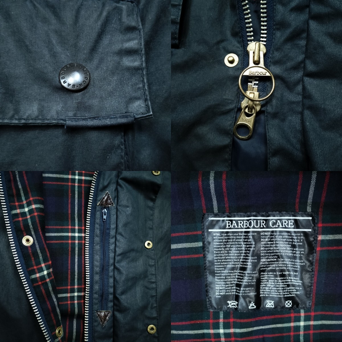 SPECIAL 80s Barbour viyella Bedale M　ネイビー　ビンテージ　バブアー ビデイル　beaufort　ビューフォート　_画像9