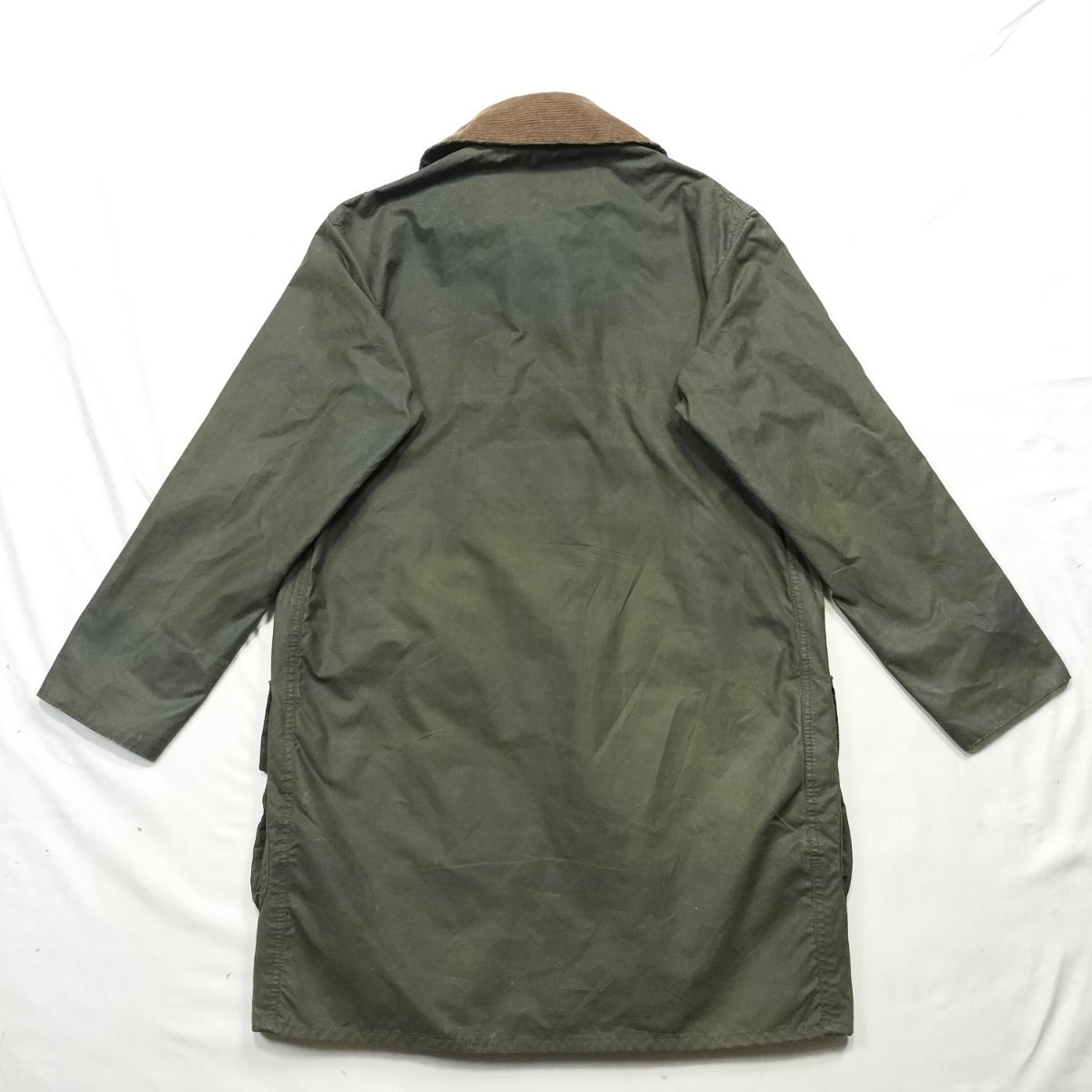 80s Barbour BORDER c36 バブアー ボーダー オイルドジャケット セージ