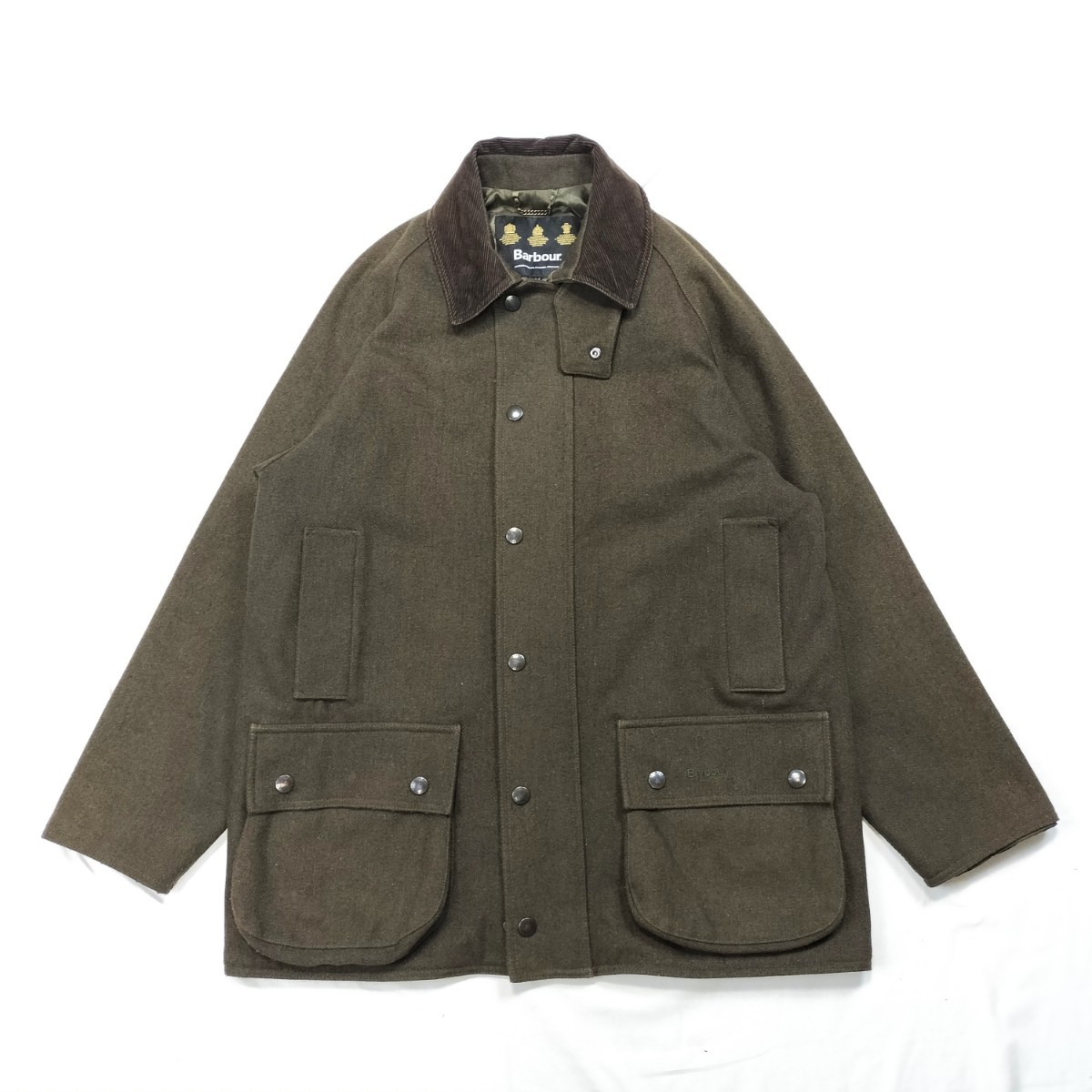 00s Barbour wool beaufort オリーブグリーン M バブアー ウール 00s Barbour wool beaufort オリーブグリーン M バブアー ウール