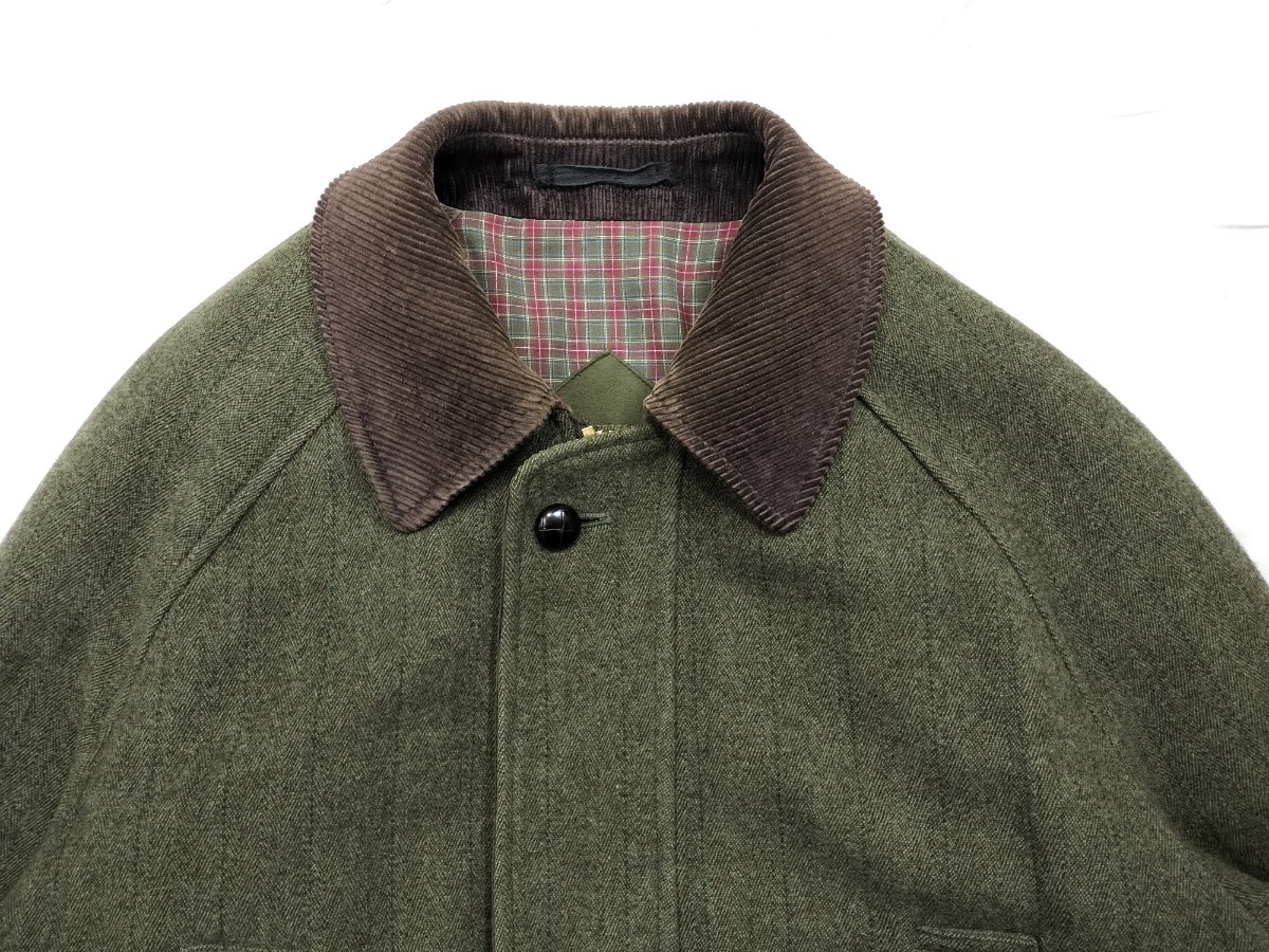 90s Barbour 　Derby tweed c40 バブアー　ダービーツイード　ジャケット loden wool ウール　　_画像10