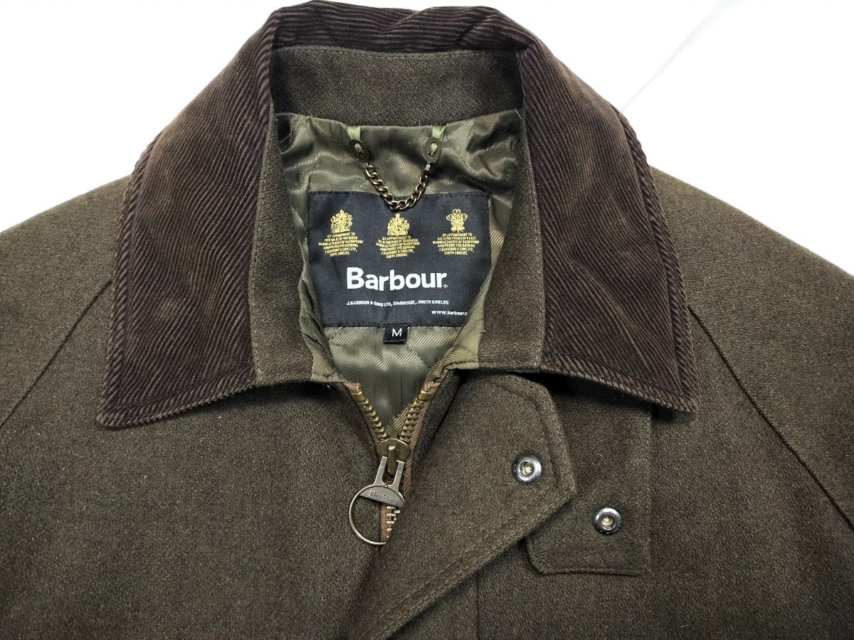 00s Barbour wool beaufort　オリーブグリーン　M バブアー　ウール　ビューフォート_画像2